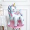 8Pcs Self-Standing Unicorn Balloons Rainbow and Star Foil Balloons with Happy Birthday Banner for Baby Shower Unicorn Birthday Party Decorations (standing set)